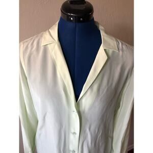 NWOT Equipment Notched Collar Long Sleeve Shirt in Pale Green Size S